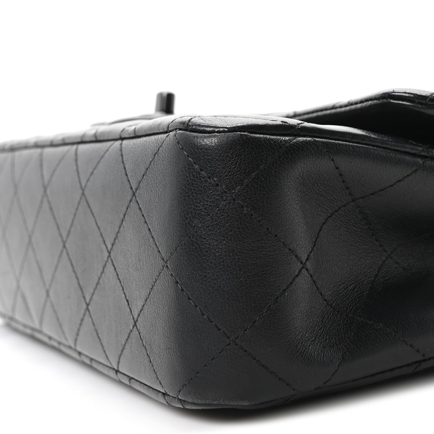 Chanel Lambskin Quilted Medium Double Flap So Black 10 of 10