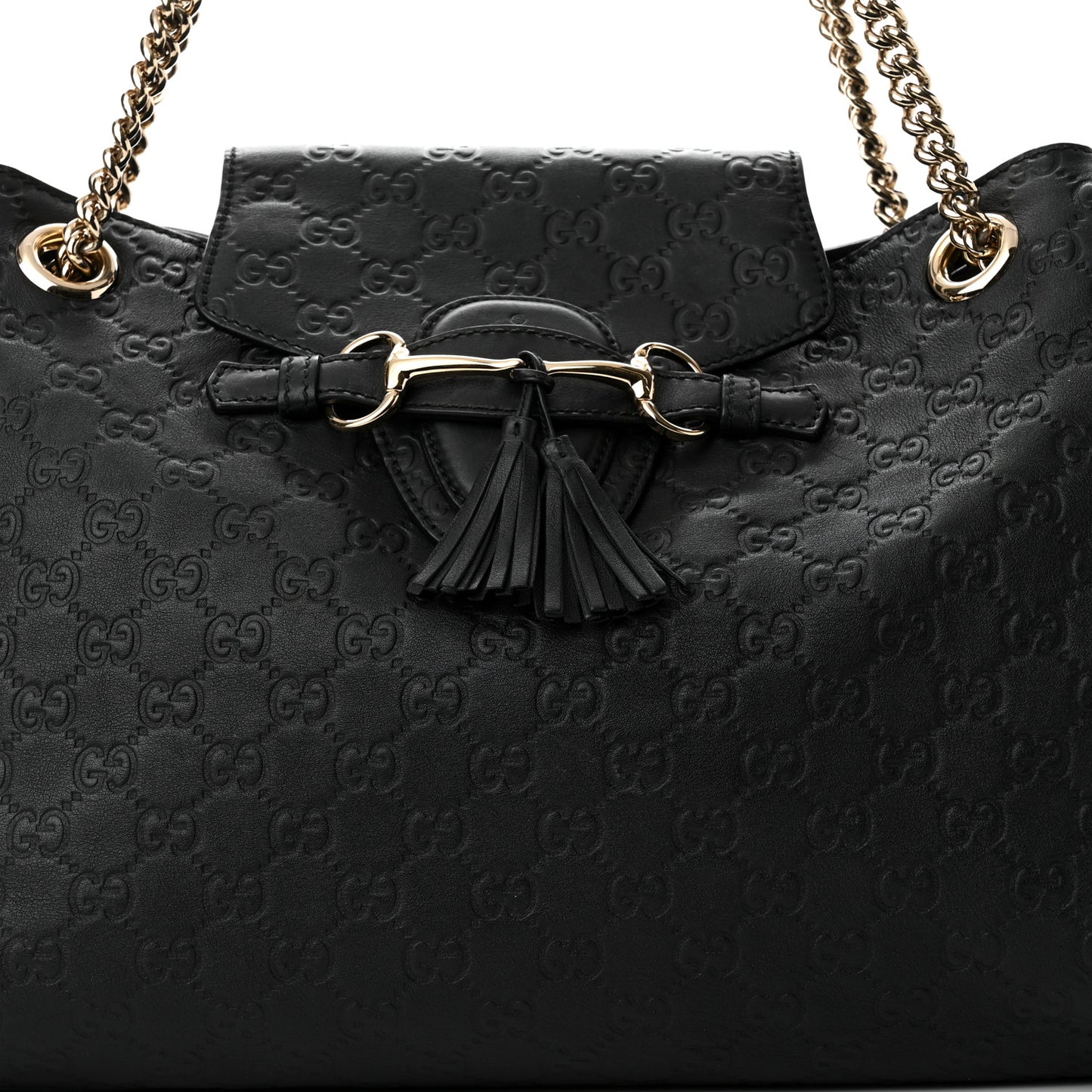 Guccissima Medium Emily Shoulder Bag Black