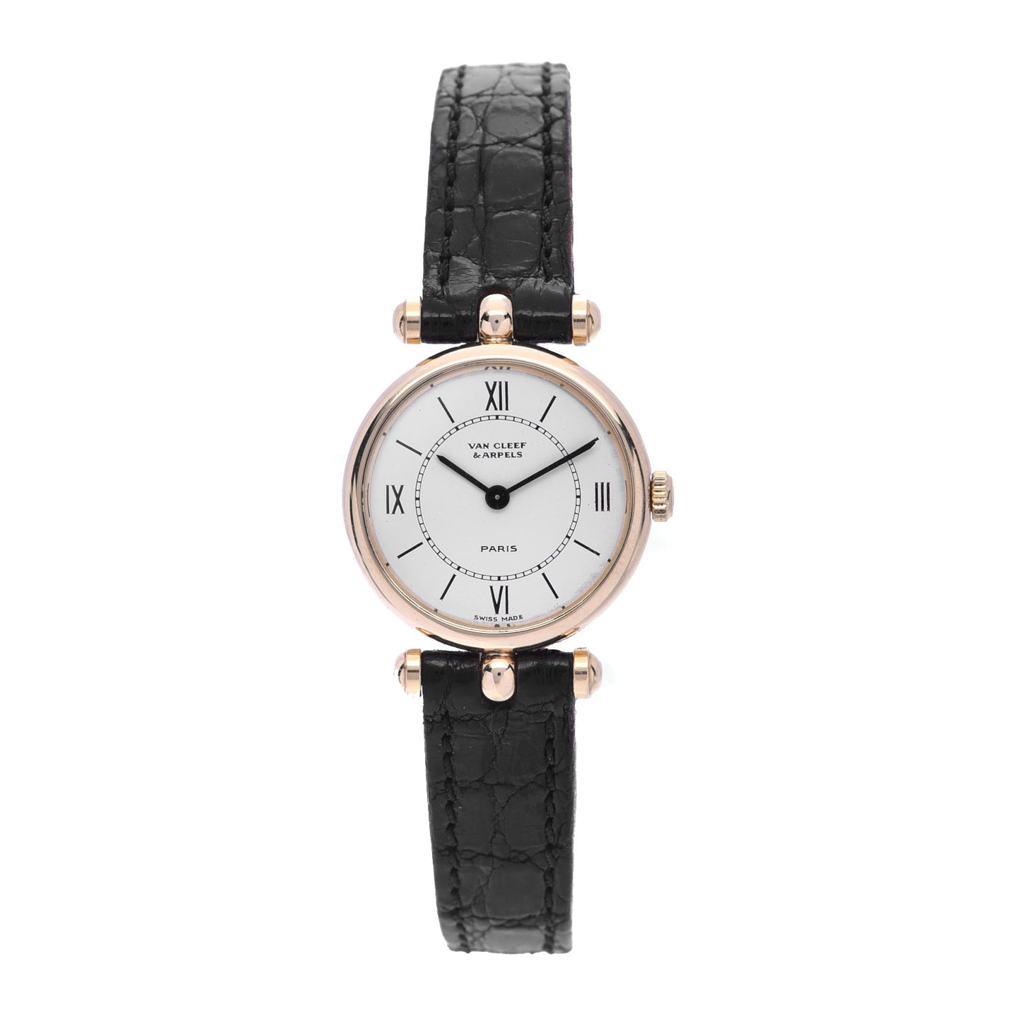 18K Yellow Gold Alligator 21mm La Collection Quartz Watch