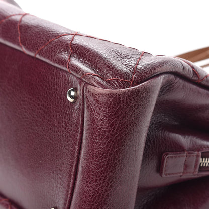 Chanel Glazed Calfskin On the Road Zip Tote Plum 10 of 13