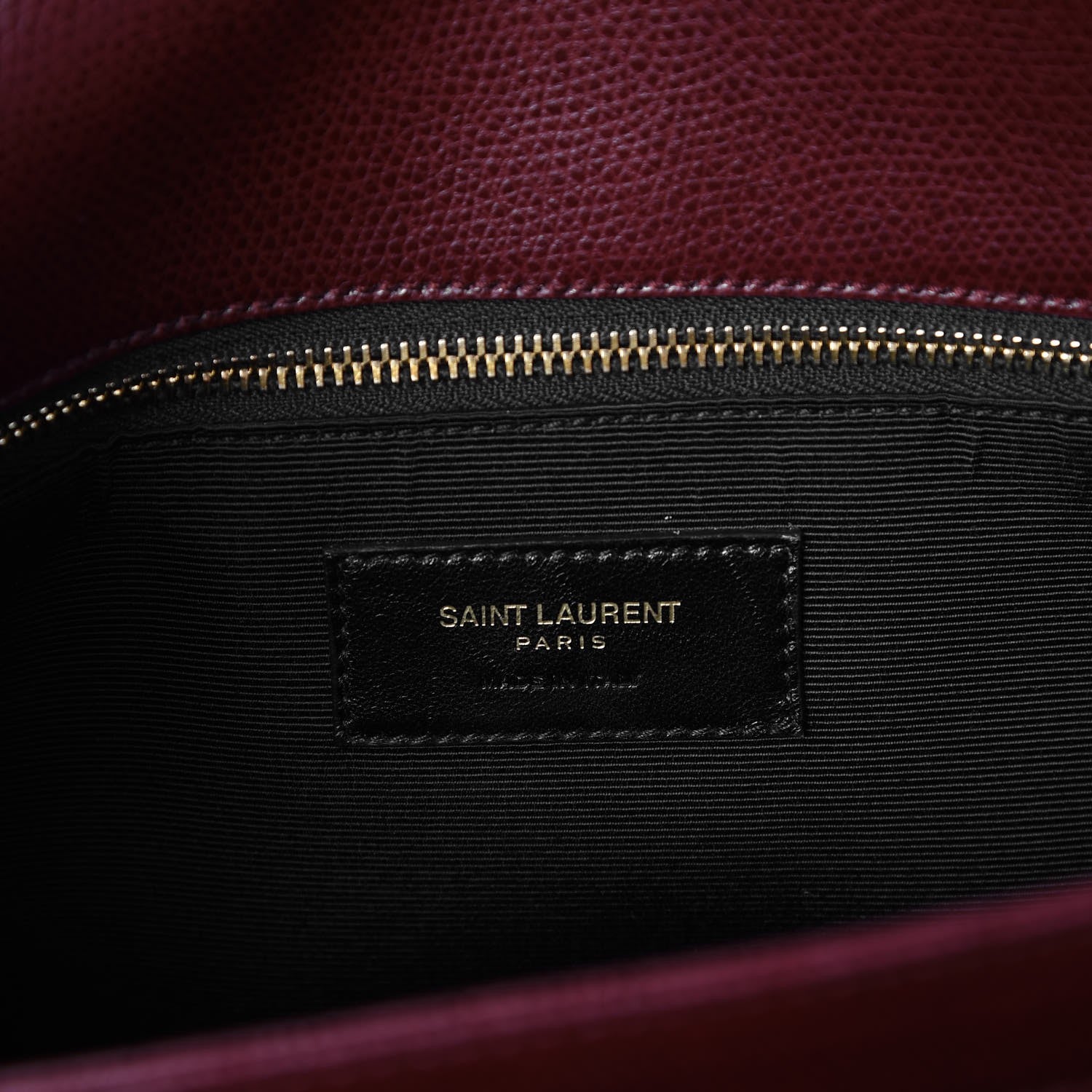 Saint Laurent Textured Calfskin Medium Classic Monogram Universite Bag Dark Red 6 of 8