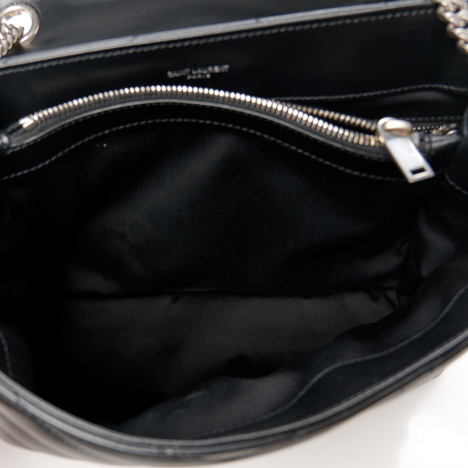 Saint Laurent Calfskin Y Quilted Monogram Medium Loulou Chain Satchel Black 5 of 11