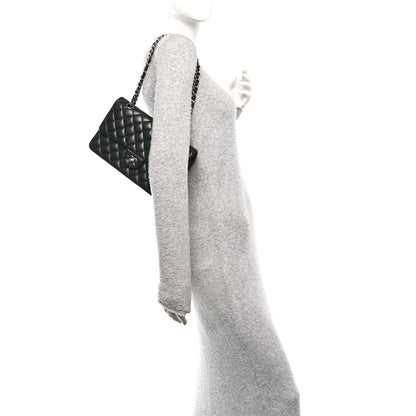 Chanel Lambskin Quilted Medium Double Flap Black 2 of 10