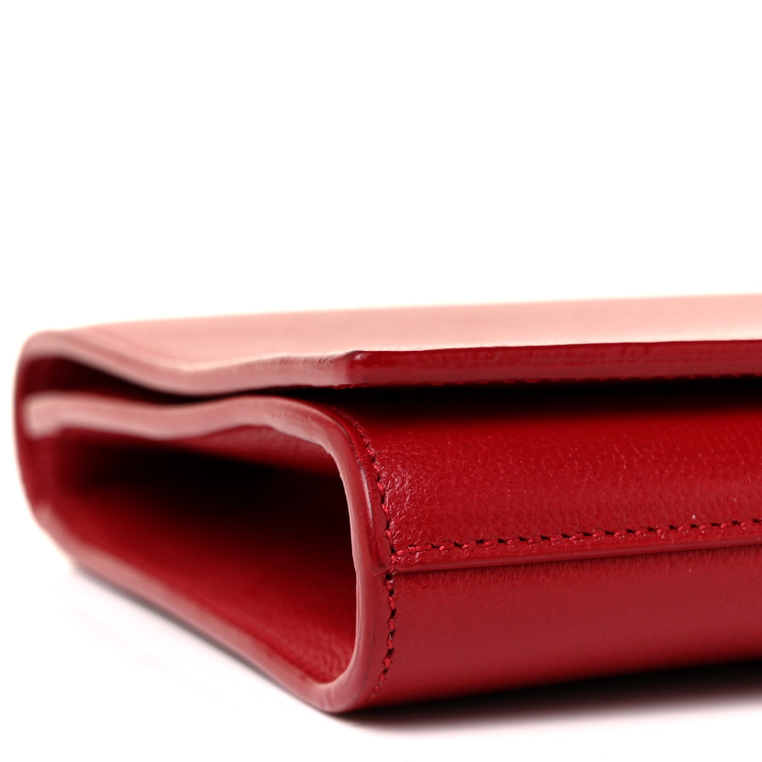 Saint Laurent Calfskin Monogram Large Belle De Jour Clutch Red 7 of 9