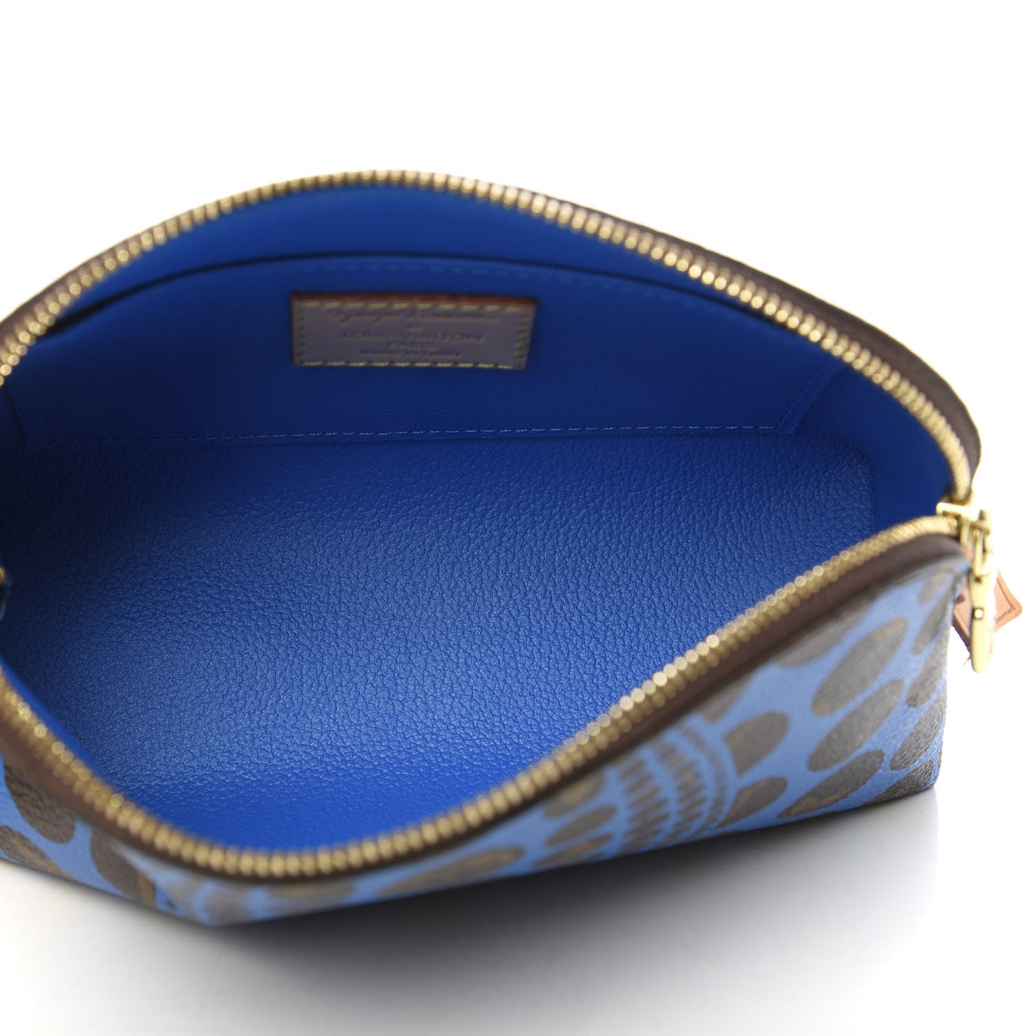 Louis Vuitton Monogram Kusama Pumpkin Dots Cosmetic Pouch Blue 5 of 8