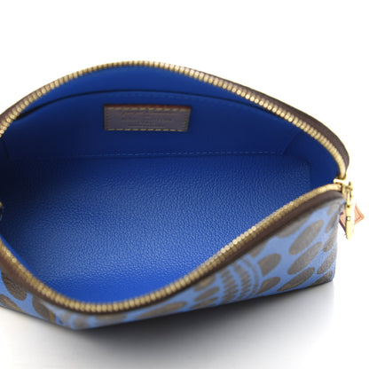 Louis Vuitton Monogram Kusama Pumpkin Dots Cosmetic Pouch Blue 5 of 8