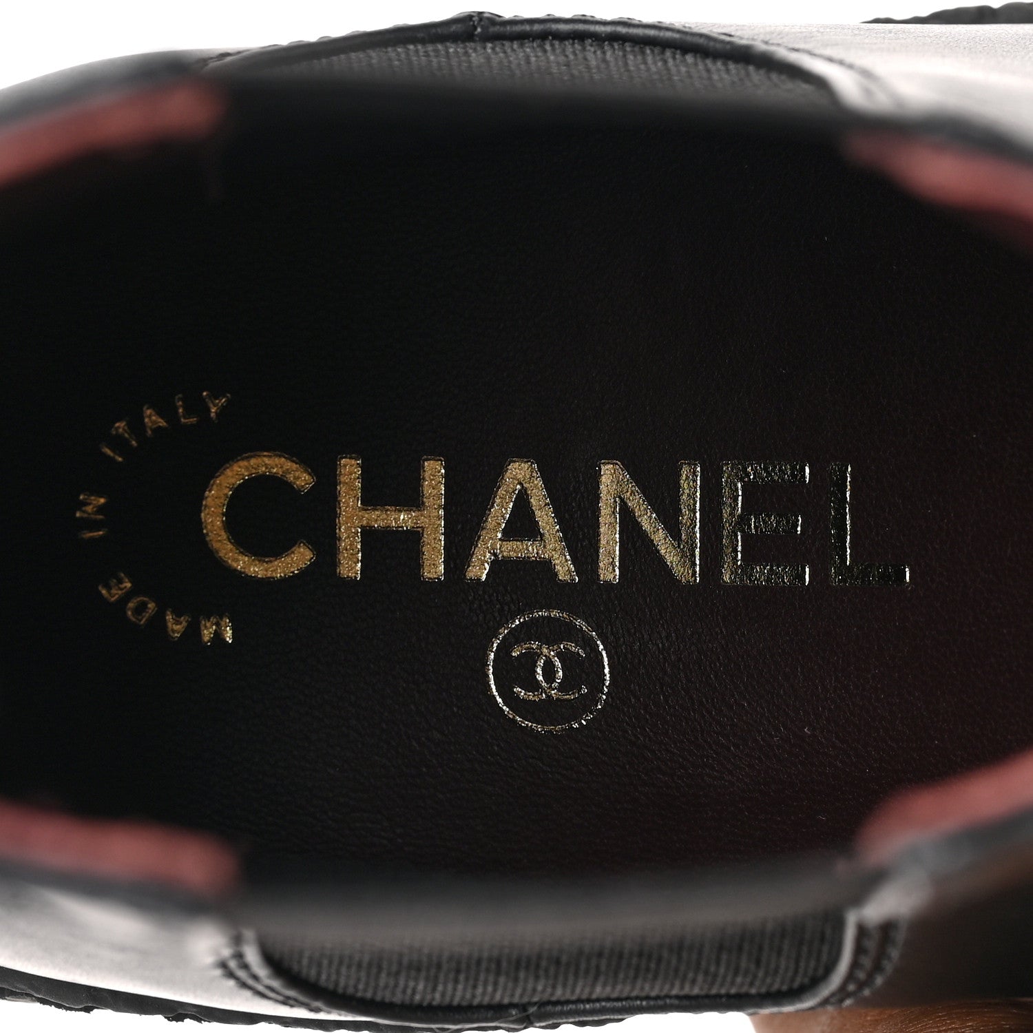 Chanel Calfskin Cap Toe CC Ankle Boots 37 Black 8 of 10