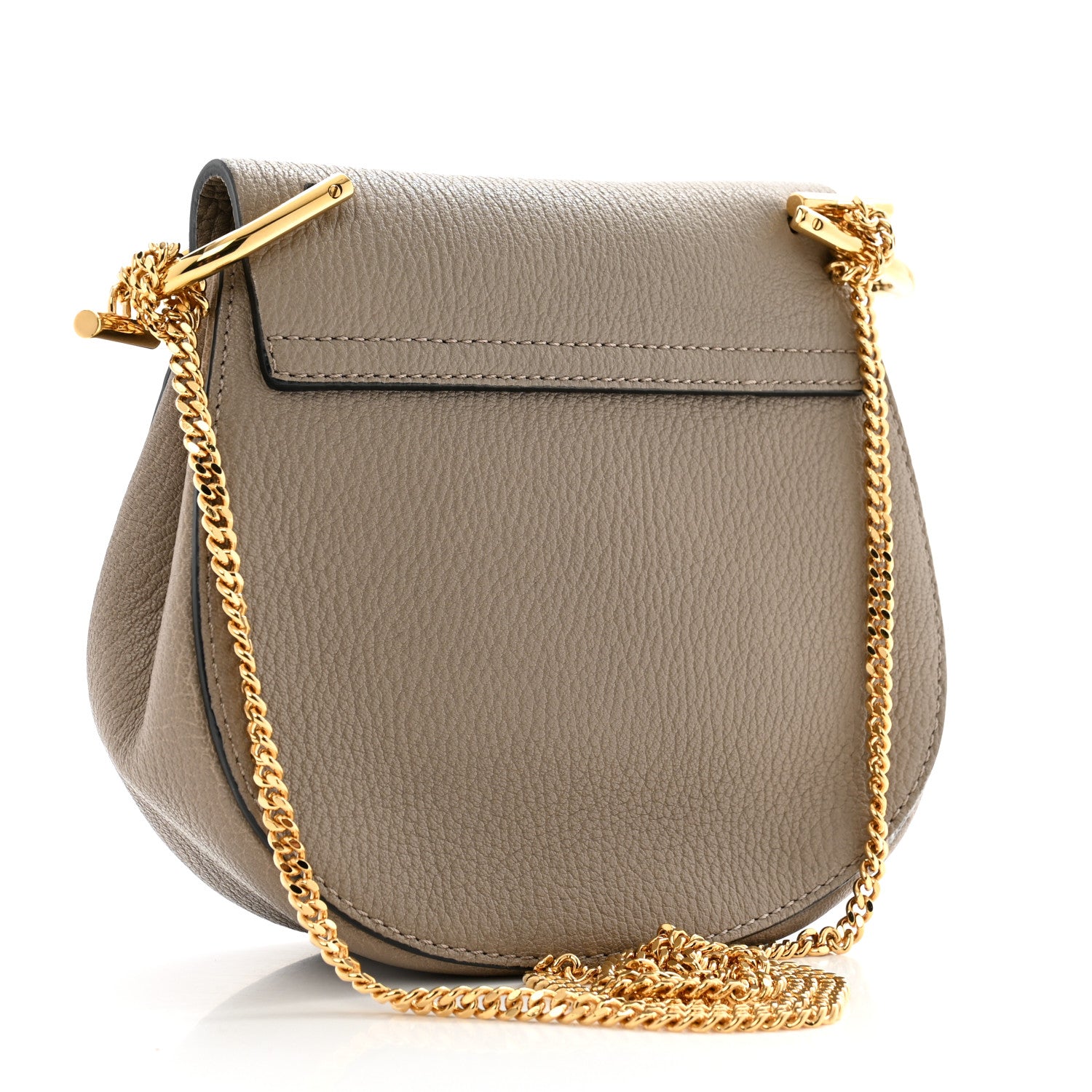 Chloe Grained Lambskin Mini Drew Shoulder Bag Motty Grey 3 of 13