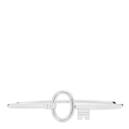 Tiffany 18K White Gold Keys Wire Bracelet 1 of 3