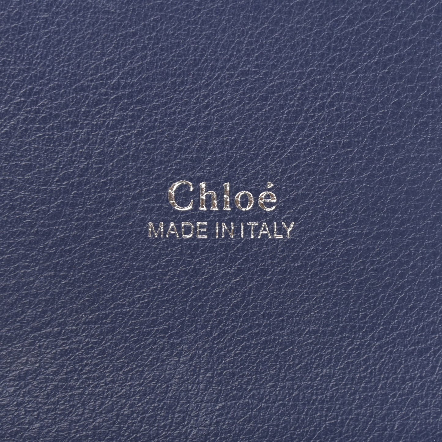Calfskin Embossed Small Aby Lock Yellow Navy Blue