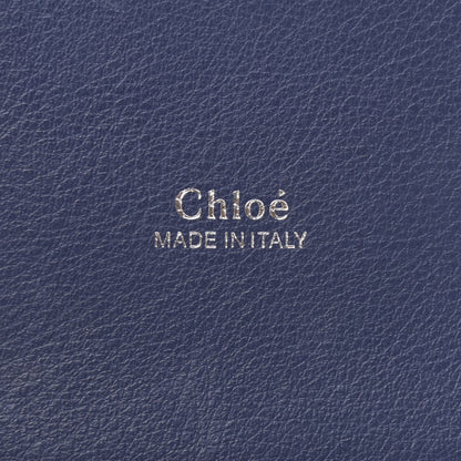 Chloe Calfskin Embossed Small Aby Lock Yellow Navy Blue 6 of 10