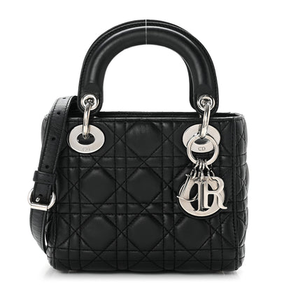 Christian Dior Lambskin Cannage Mini Lady Dior Black 1 of 13