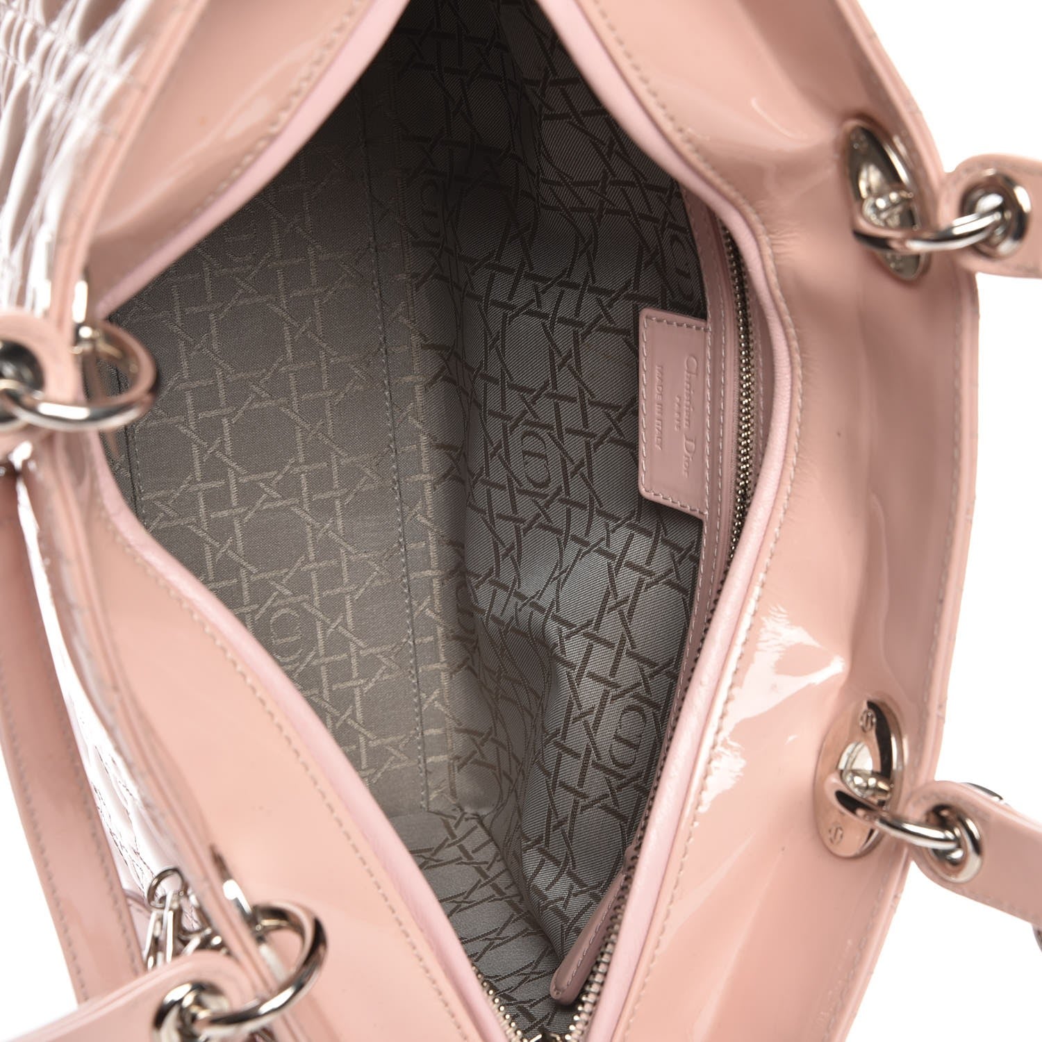 Christian Dior Patent Cannage Large Lady Dior Light Pink 6 of 11