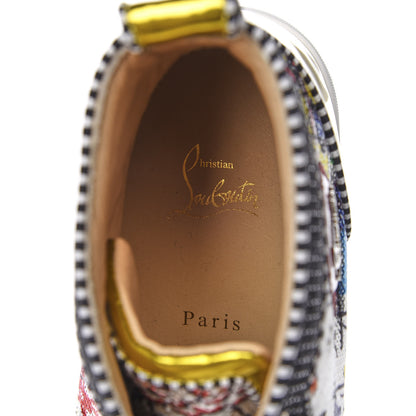 Christian Louboutin Patent Flash Paillettes Mens Rantus Orlato Sneakers 46 Version Silver 9 of 10