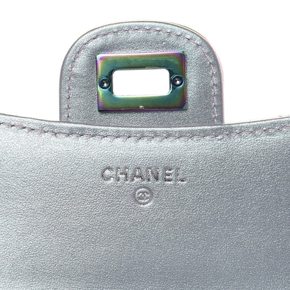 Chanel Iridescent Lambskin Quilted 2.55 Reissue Compact Flap Wallet Light Purple 6 of 9