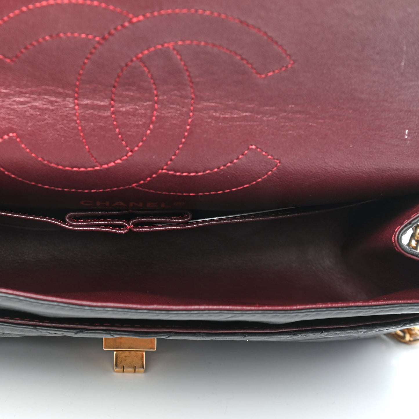 Aged Calfskin Quilted 2.55 Reissue 225 Flap Black
