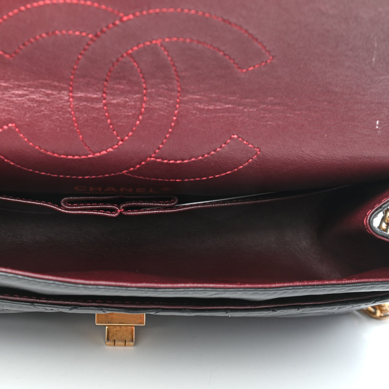 Chanel Aged Calfskin Quilted 2.55 Reissue 225 Flap Black 4 of 8