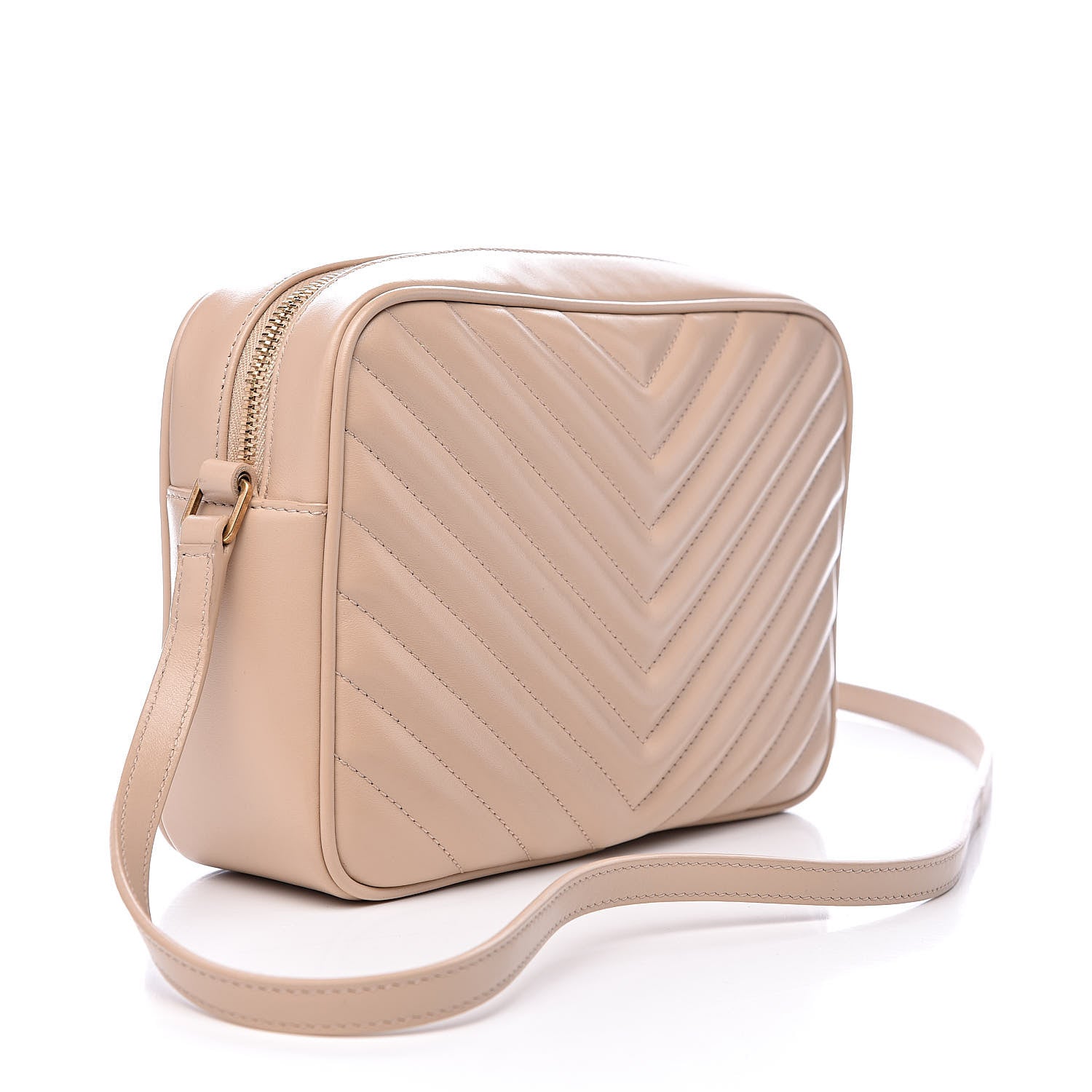 Saint Laurent Calfskin Matelasse Monogram Lou Camera Bag Nude Powder 3 of 10