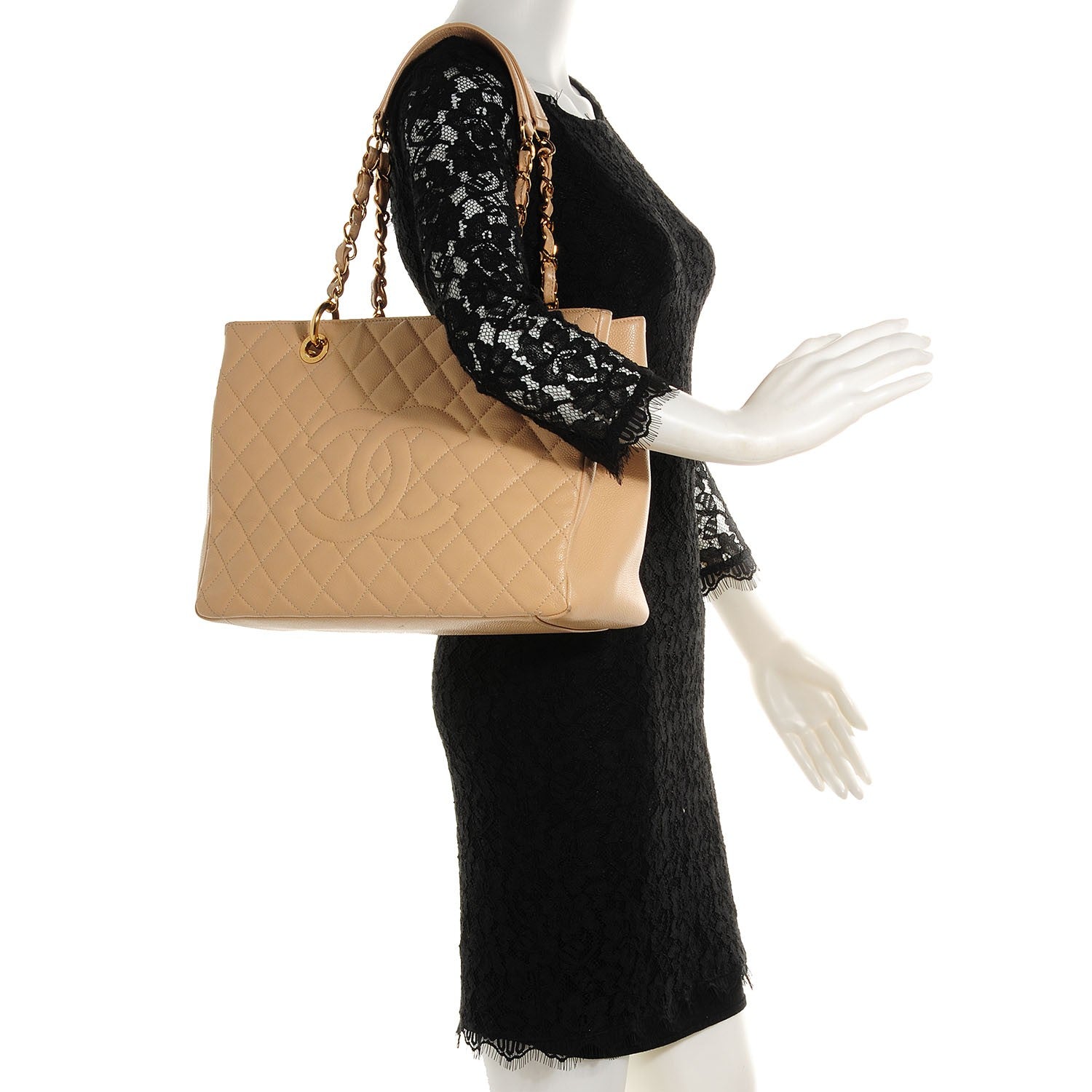 Chanel Caviar Grand Shopping Tote GST Beige Clair 2 of 8