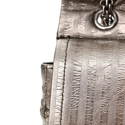 Chanel Metallic Calfskin Striped 2.55 Reissue 226 Flap Dark Silver 13 of 13