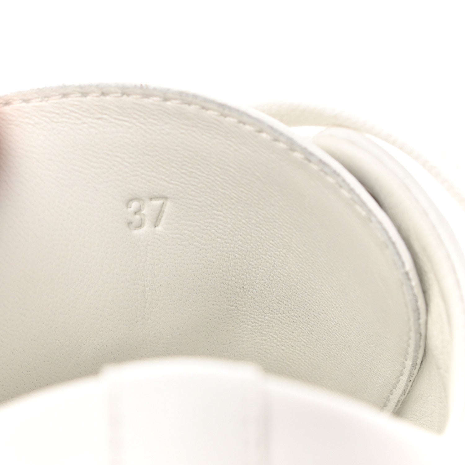 Hermes Perforated Calfskin Cross Sneakers 37 White 8 of 8
