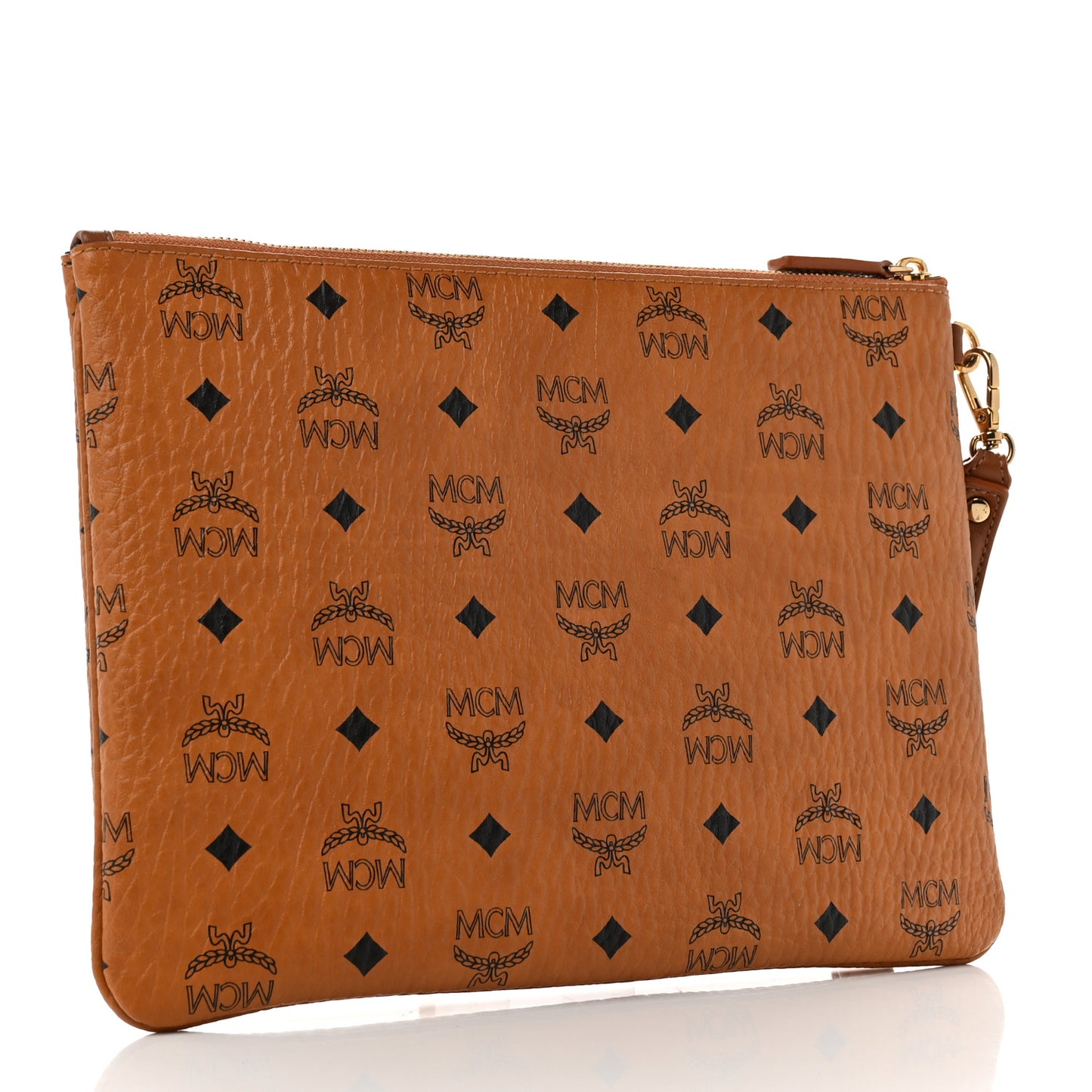 Visetos Large Stark Wristlet Pouch Cognac