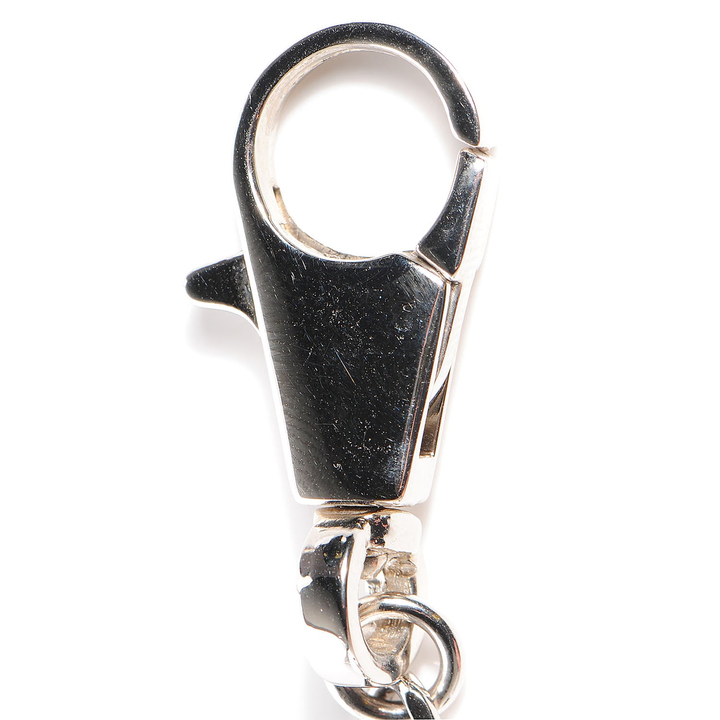 Padlock and Key Bag Charm Silver Black