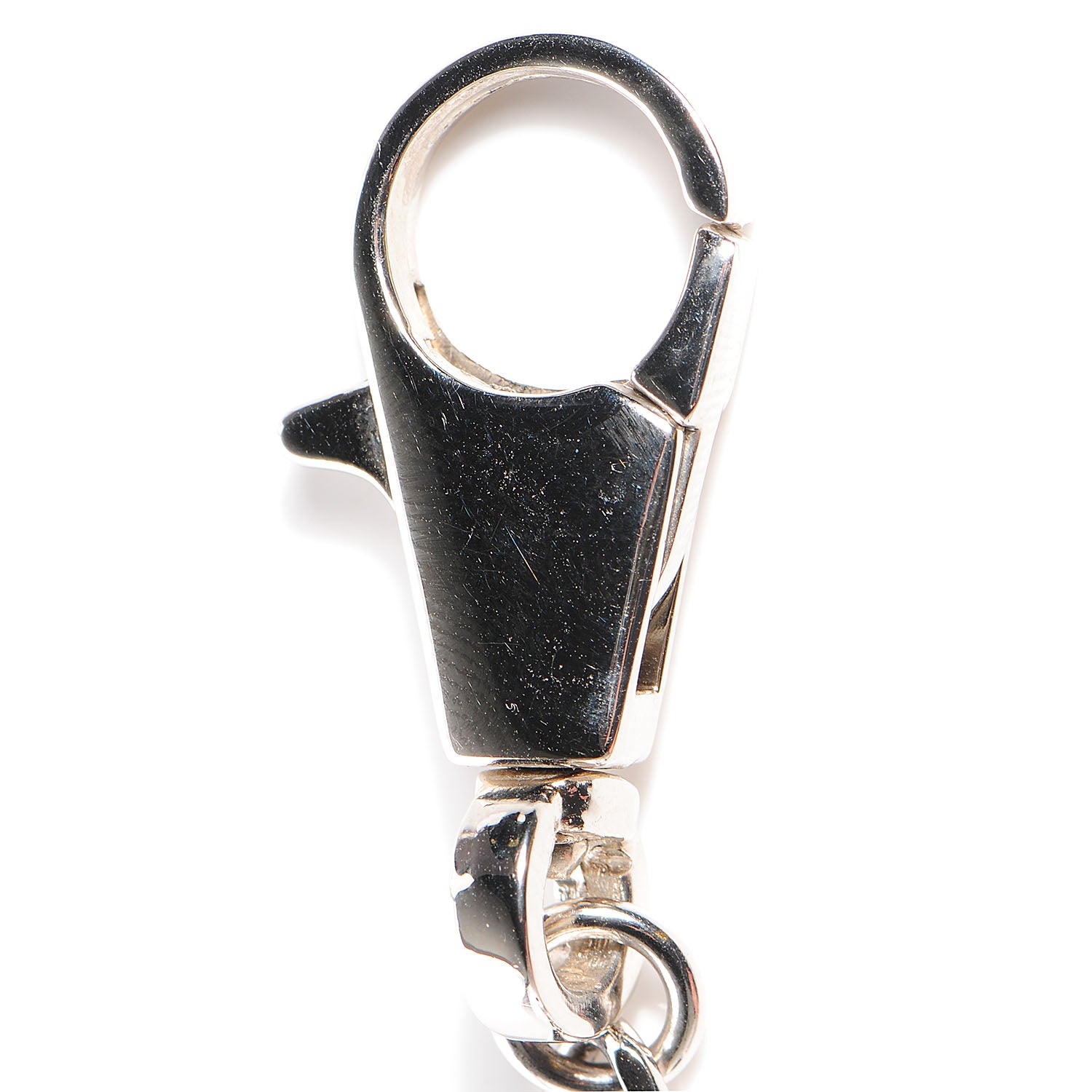 Chanel Padlock and Key Bag Charm Silver Black 5 of 6