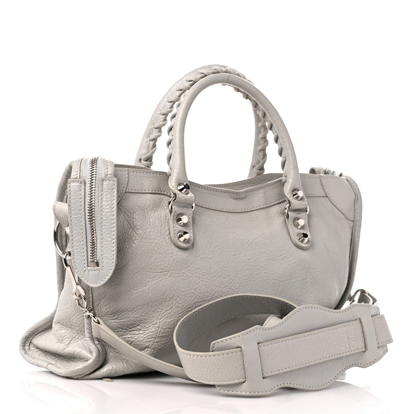 Agneau Classic Silver Hardware S City Gris Nuage