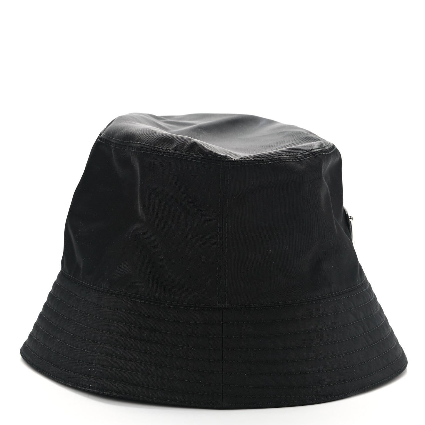 Re-Nylon Metal Triangle Logo Womens Bucket Hat S Black