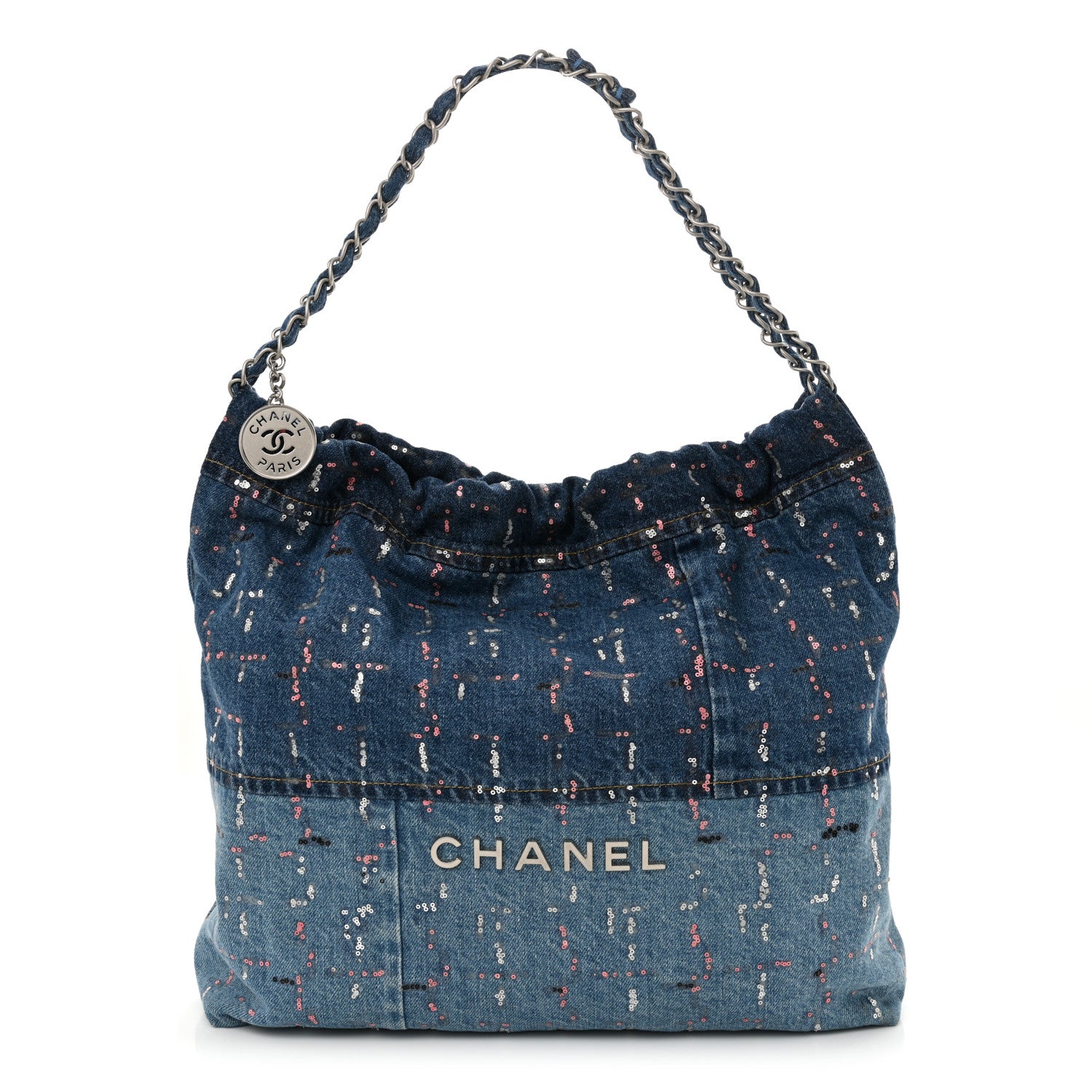 Chanel Denim Sequin Chanel 22 Blue 1 of 13