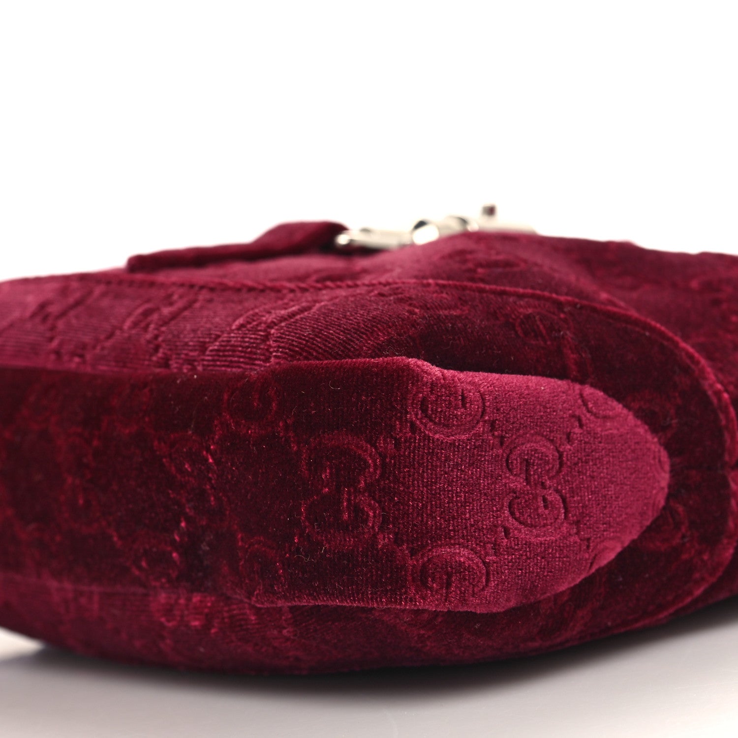 Gucci New Velvet Ashmir GG Monogram Small Jackie 1961 Hobo Red 10 of 10