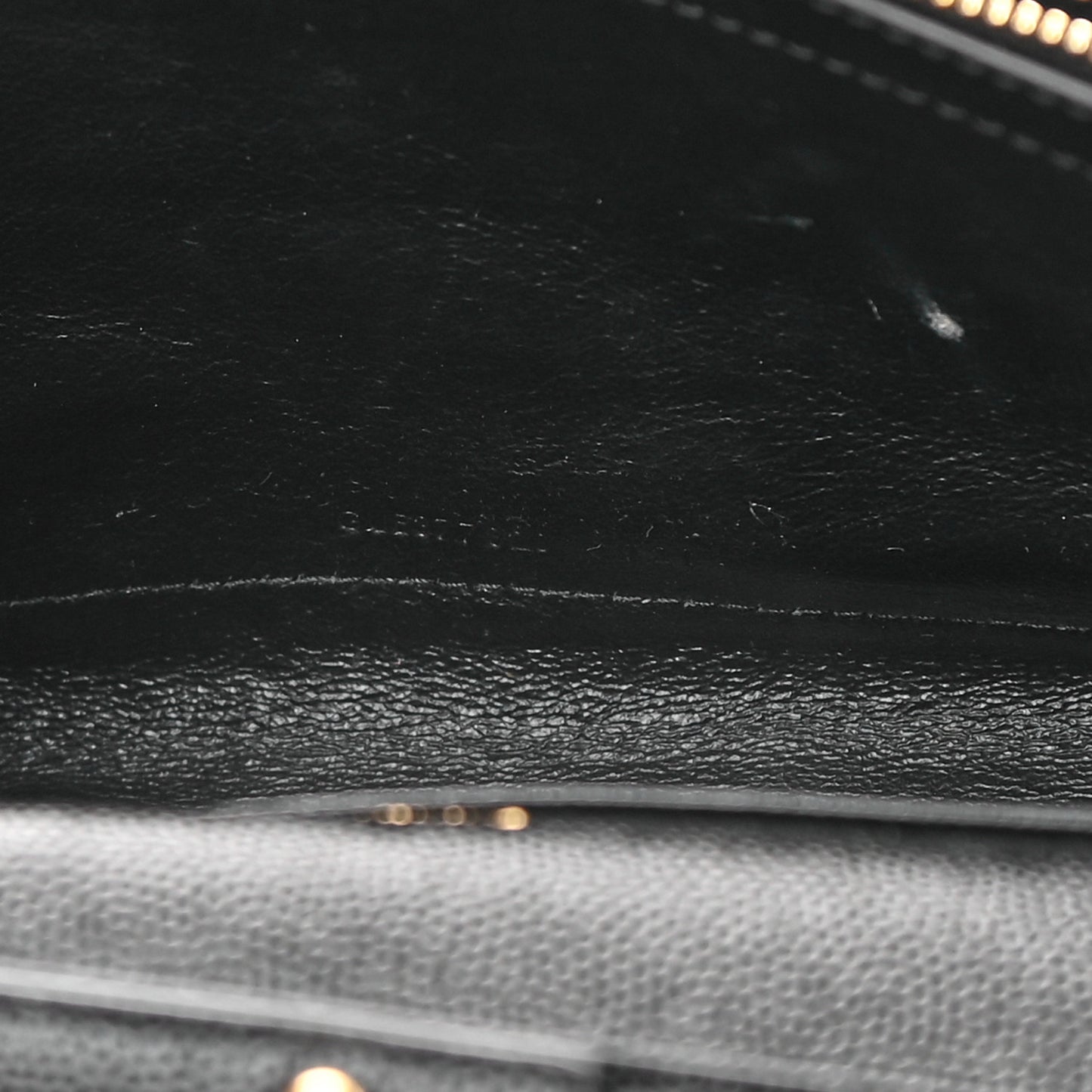 Grain De Poudre Matelasse Chevron Monogram Chain Wallet Black