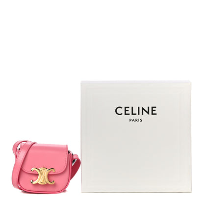 Celine Calfskin Triomphe Airpods Case With Strap Flamingo 10 of 10