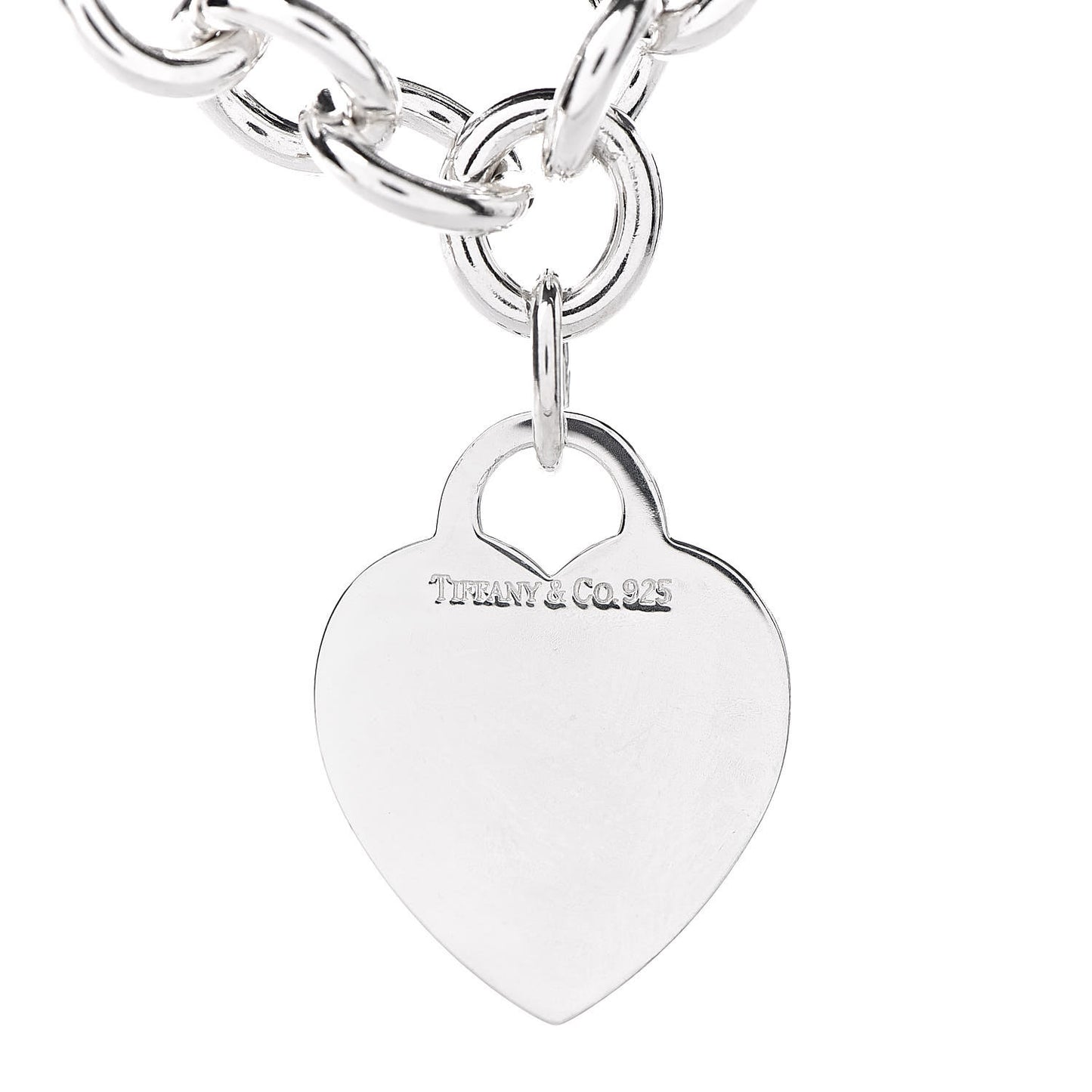 Sterling Silver Heart Tag Necklace