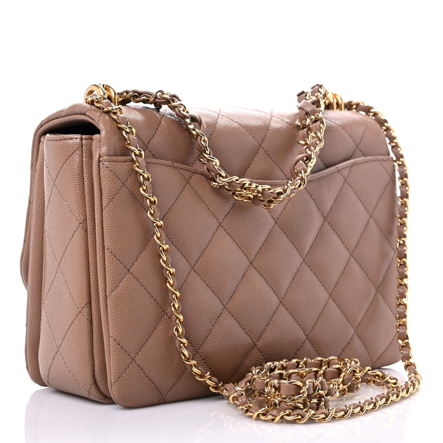 Caviar Quilted Coco First Flap Beige