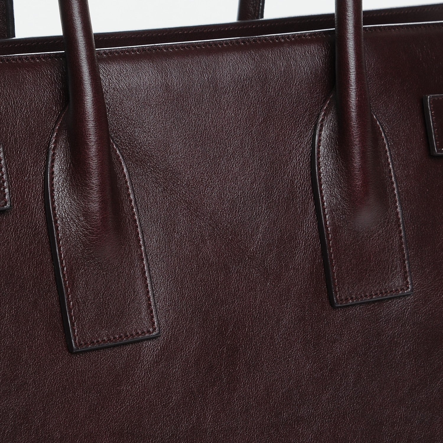 Saint Laurent Calfskin Large Sac De Jour Carryall Amarena 9 of 12