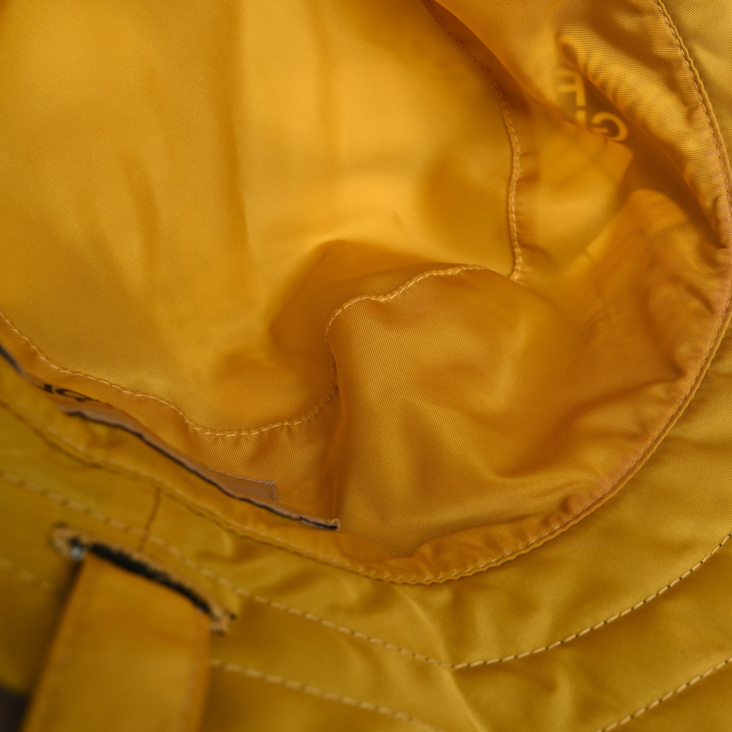 Gucci X THE NORTH FACE Nylon Reversible Self-Tie Bucket Hat M Black Yellow 16 of 16