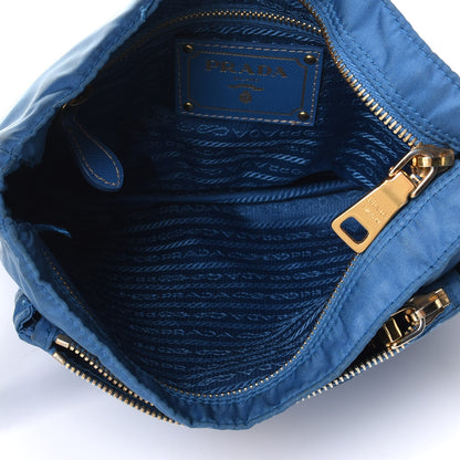 Prada Tessuto Nylon Saffiano Crossbody Bag Cobalto 5 of 11
