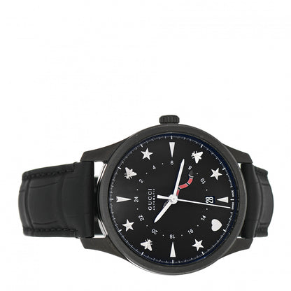 Gucci Stainless Steel Alligator 40mm G-Timeless GMT Snake Hand Automatic Watch Black 2 of 5