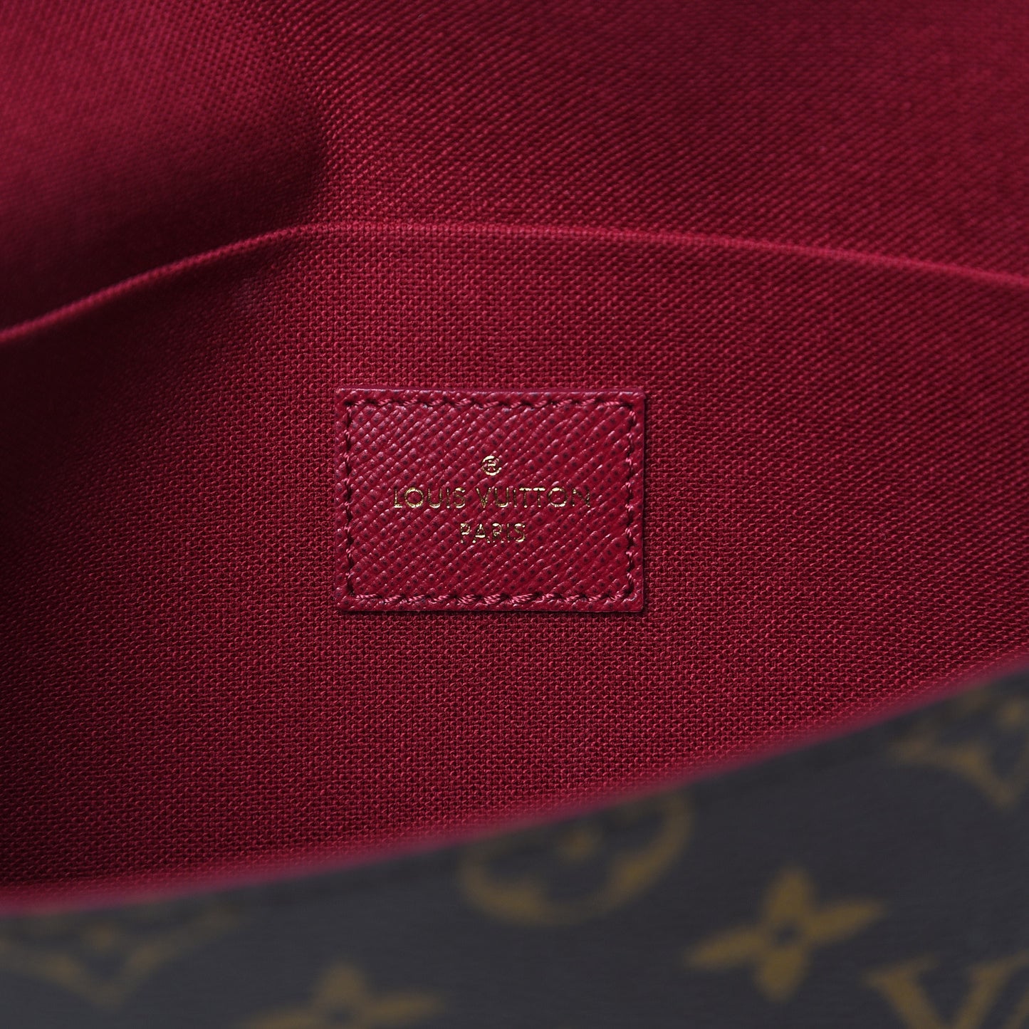Monogram Pochette Felicie Chain Wallet Fuchsia