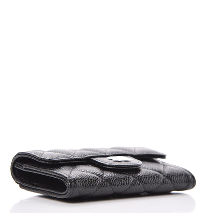 Chanel Caviar Quilted Flap Card Holder Wallet Black 4 of 9