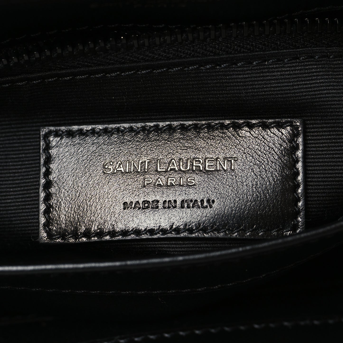 Calfskin Y Quilted Monogram Monochrome Toy Loulou Crossbody Bag Black