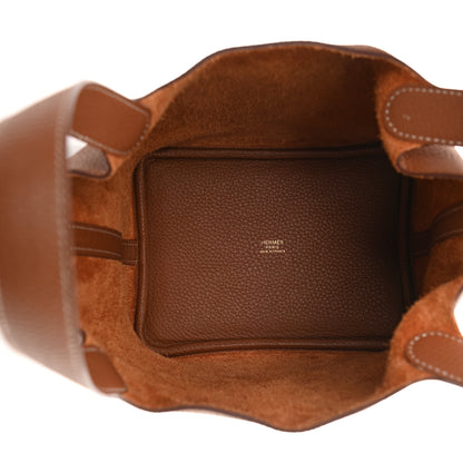 Hermes Taurillon Clemence Picotin Lock 18 PM Gold 5 of 15