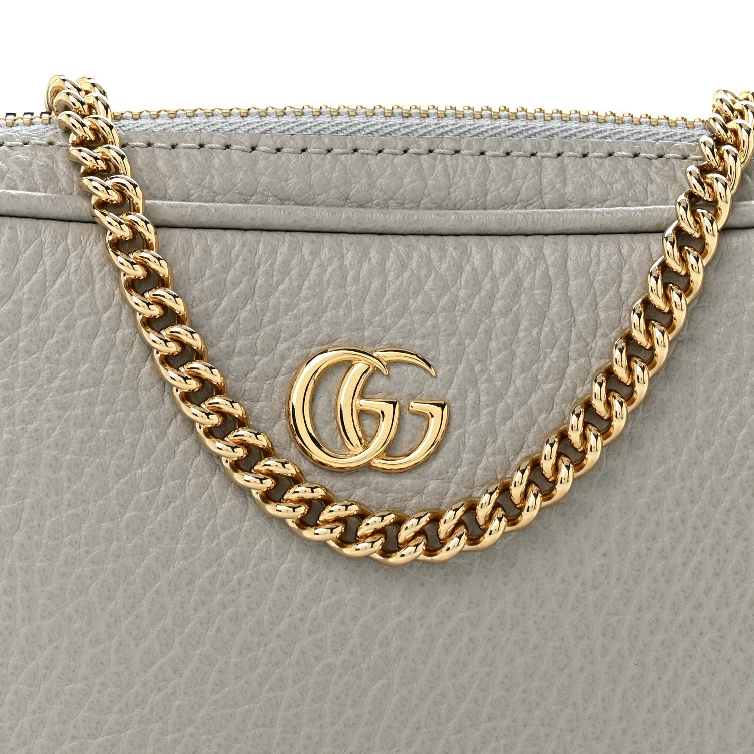 Gucci Dollar Calfskin Super Mini GG Marmont Chain Shoulder Bag Deep Grey 8 of 10