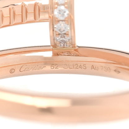 Cartier 18K Pink Gold Diamond Juste Un Clou Ring 52 6 4 of 5