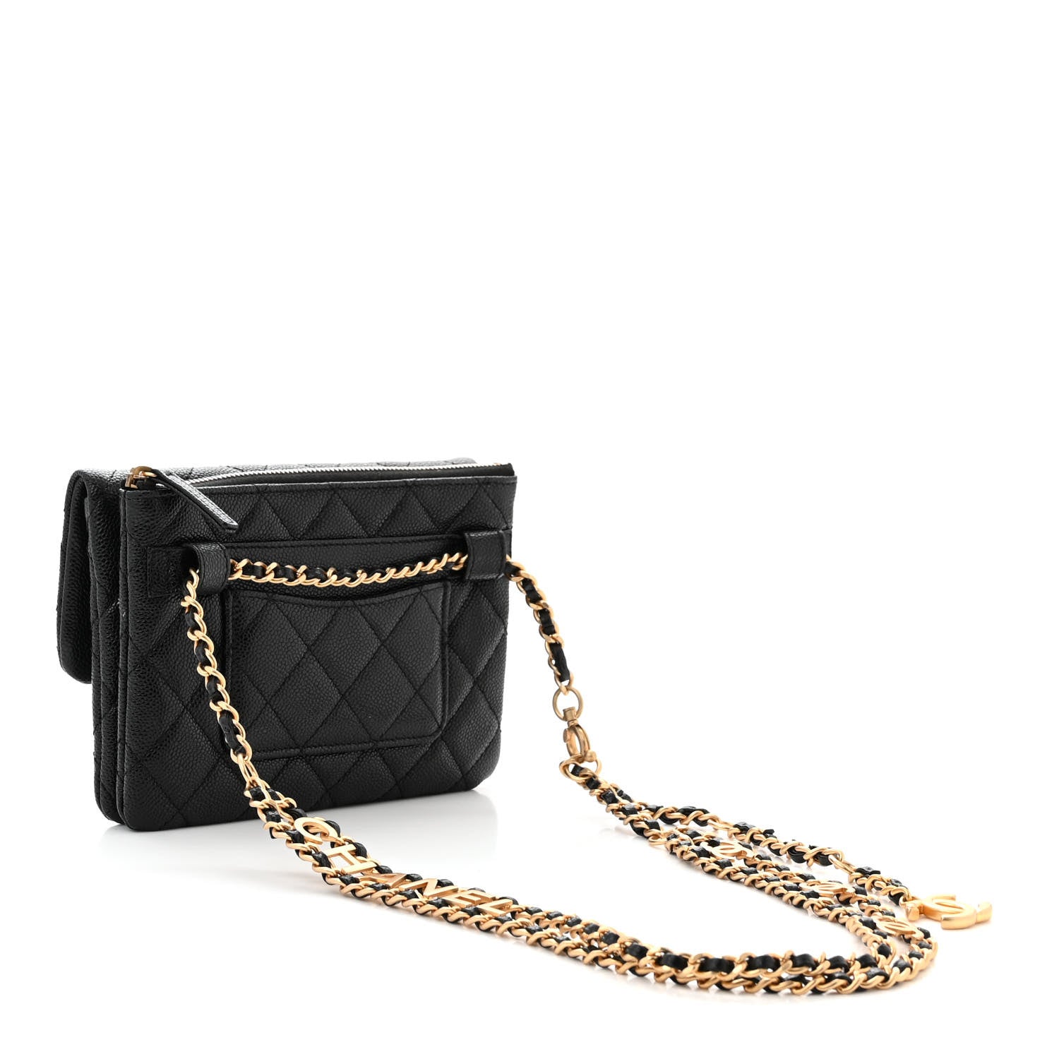 Chanel Shiny Caviar Pick Me Up Flap Belt Bag Black 3 of 12