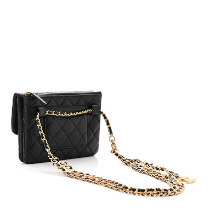 Chanel Shiny Caviar Pick Me Up Flap Belt Bag Black 3 of 12