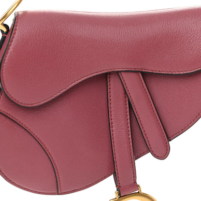 Christian Dior Grained Calfskin Mini Saddle Bag Mallow Rose 9 of 10