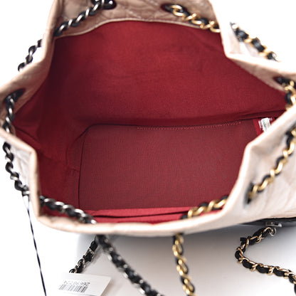 Chanel Aged Calfskin Quilted Small Gabrielle Backpack Beige Black 5 of 11